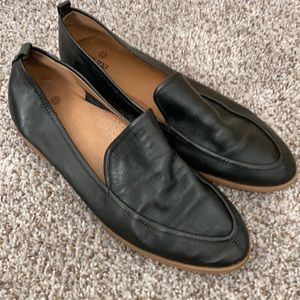 Susina Black Leather Loafers